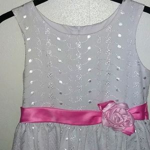 A beautiful pink and white dress